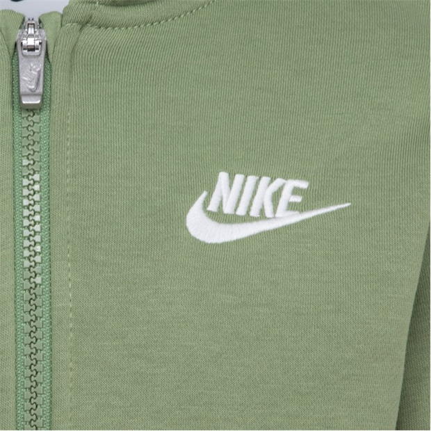 Set Nike Club Fleece cu fermoar pentru Bebelusi oil verde