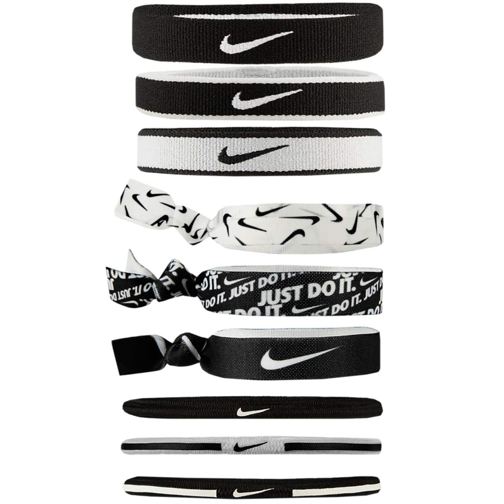 Set Nike Mixed Ponytail Holders 9 . negru and alb N0003537036OS