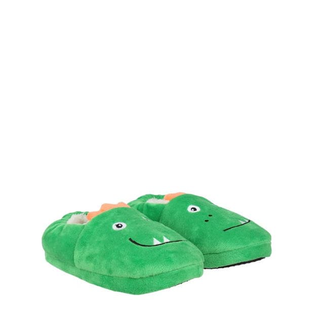 Set Papuci de Casa Firetrap Dinosaur & Eyemask verde portocaliu