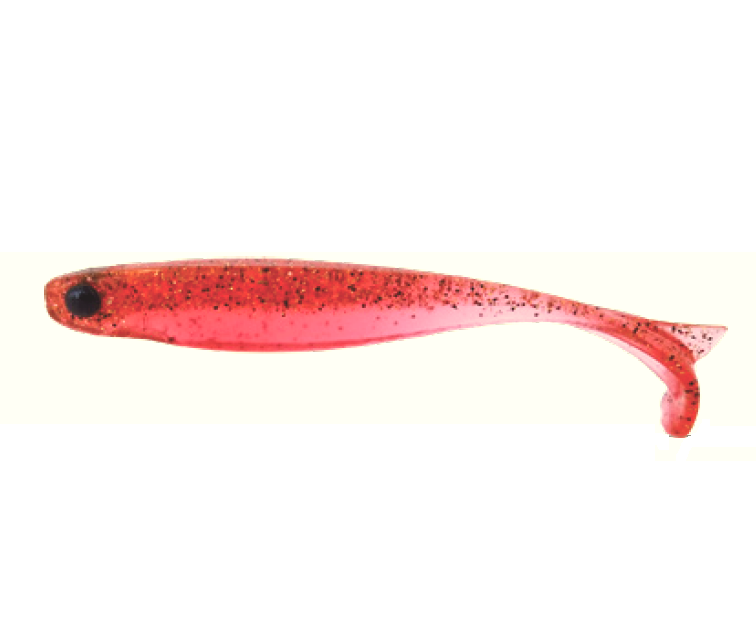 SHAD MEZASHI TAIL MINNOW 7,6CM transparent rosu MUSTAD