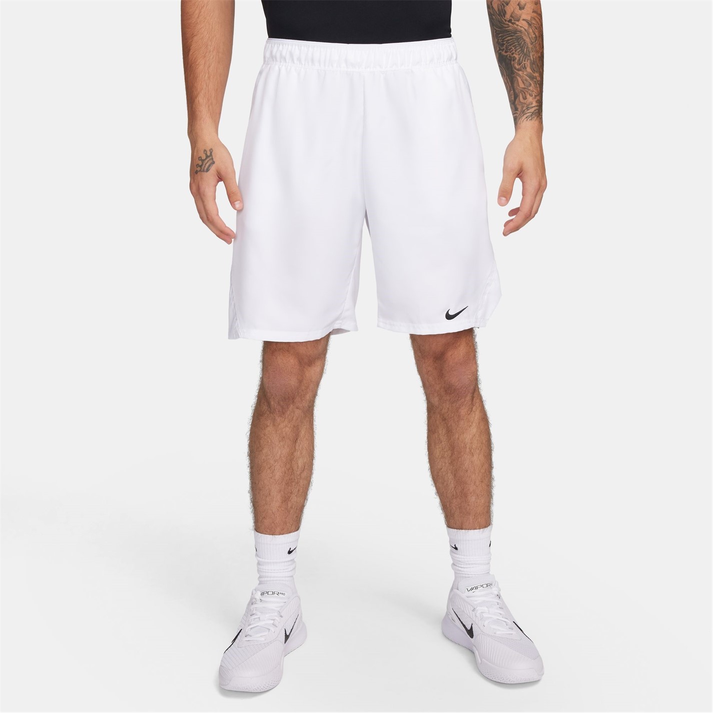 Short tenis Nike Victory Dri-FIT 9 pentru Barbati alb negru