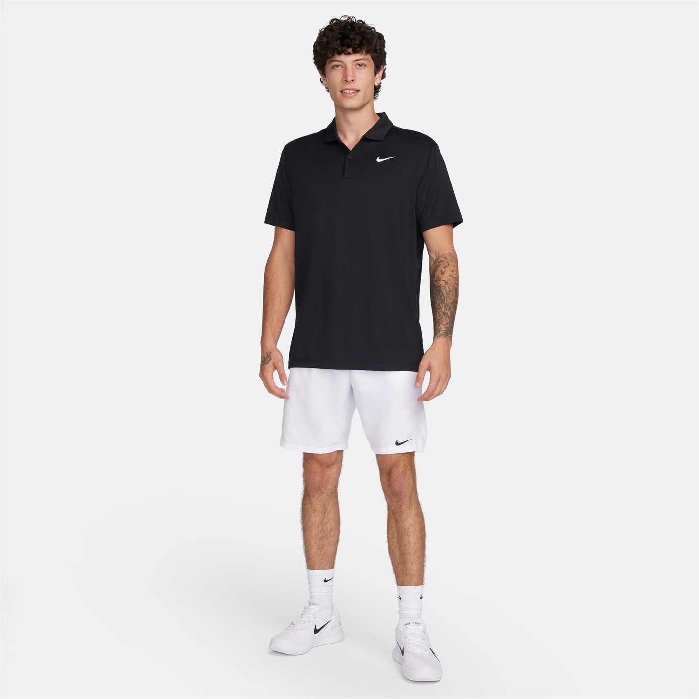 Short tenis Nike Victory Dri-FIT 9 pentru Barbati alb negru