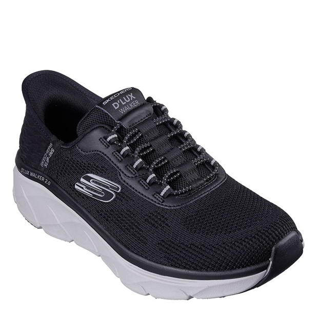 Skechers D Lux Walker 2.0 - Rezinate Slip On Runners pentru Barbati negru gri