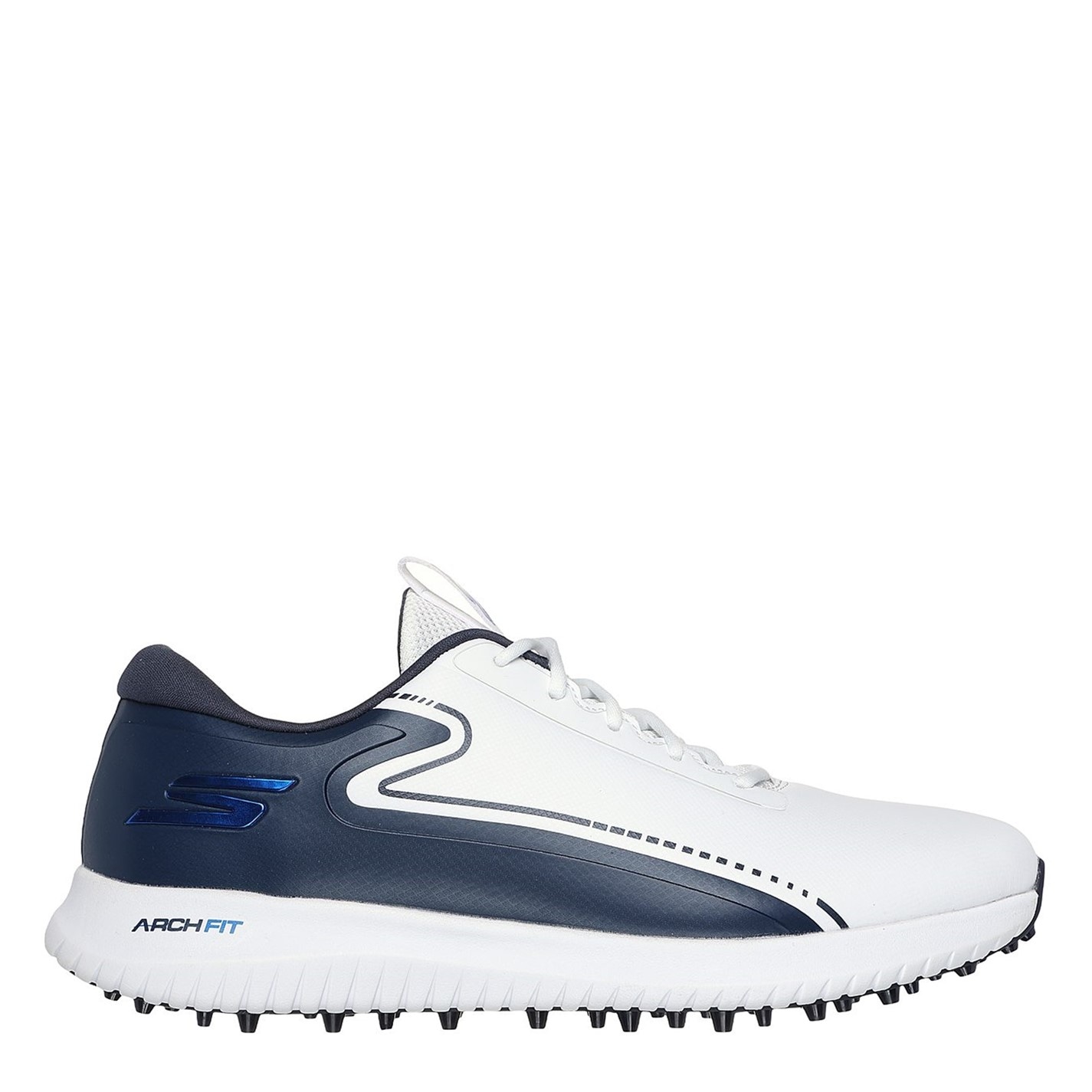 Pantofi golf fara crampoane Skechers Go Golf Max 3 pentru Barbati alb bleumarin