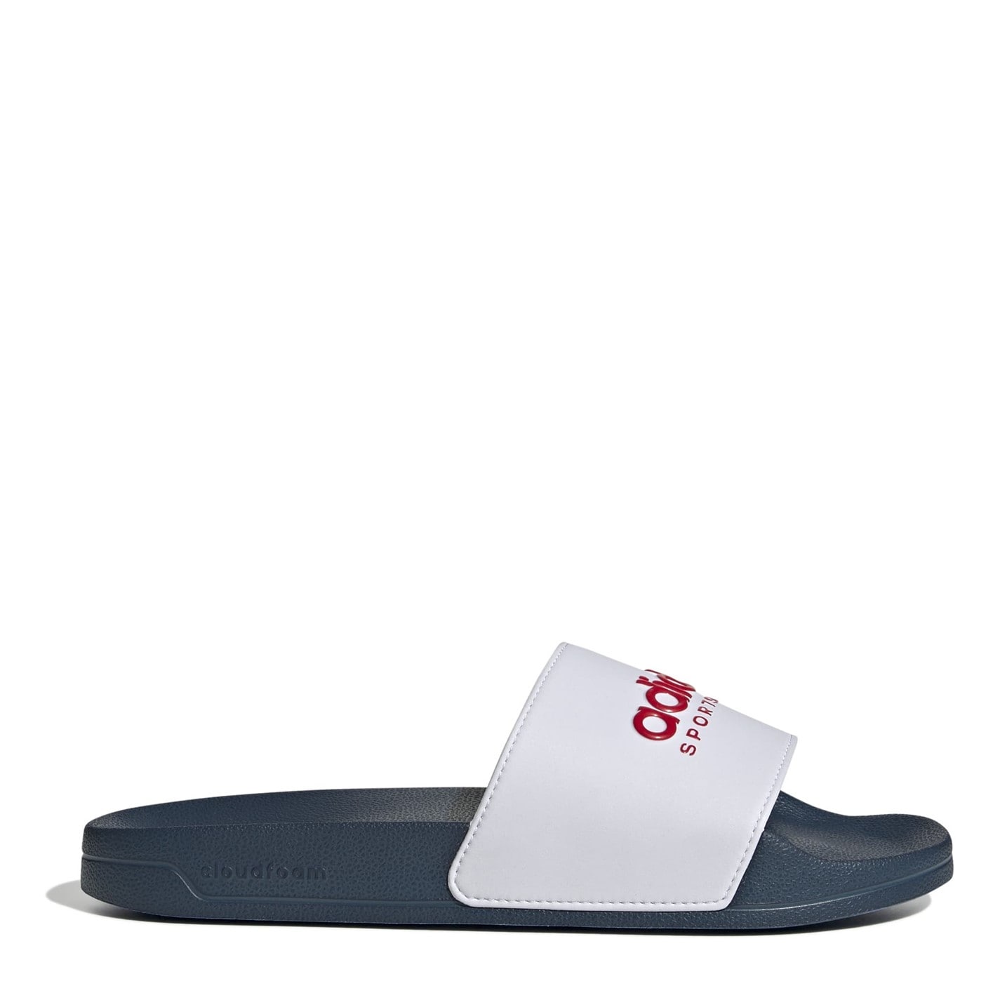 Slapi adidas Adilette pentru adulti alb rosu bleumarin