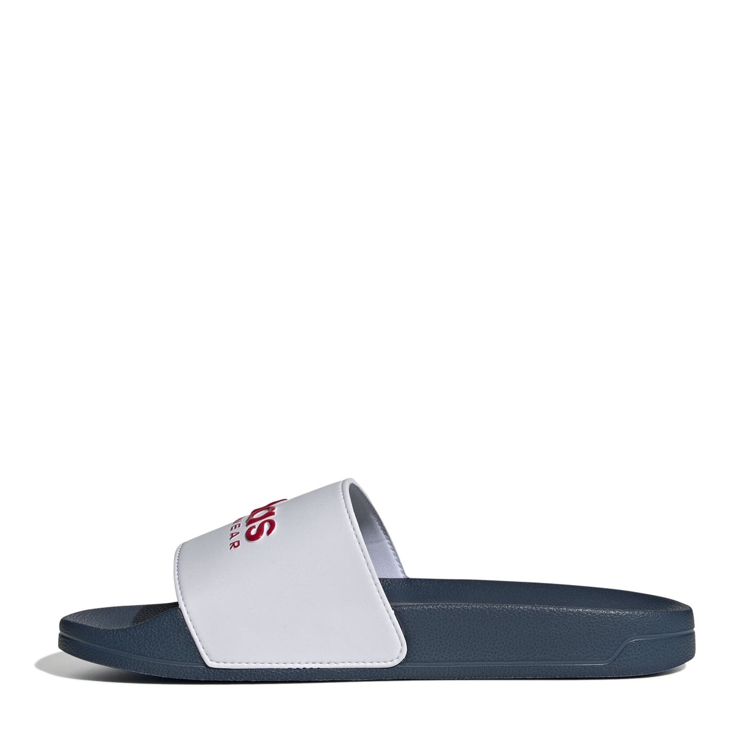 Slapi adidas Adilette pentru adulti alb rosu bleumarin