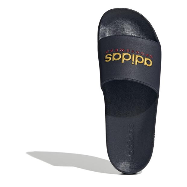 Slapi adidas Adilette pentru adulti bleumarin rosu auriu