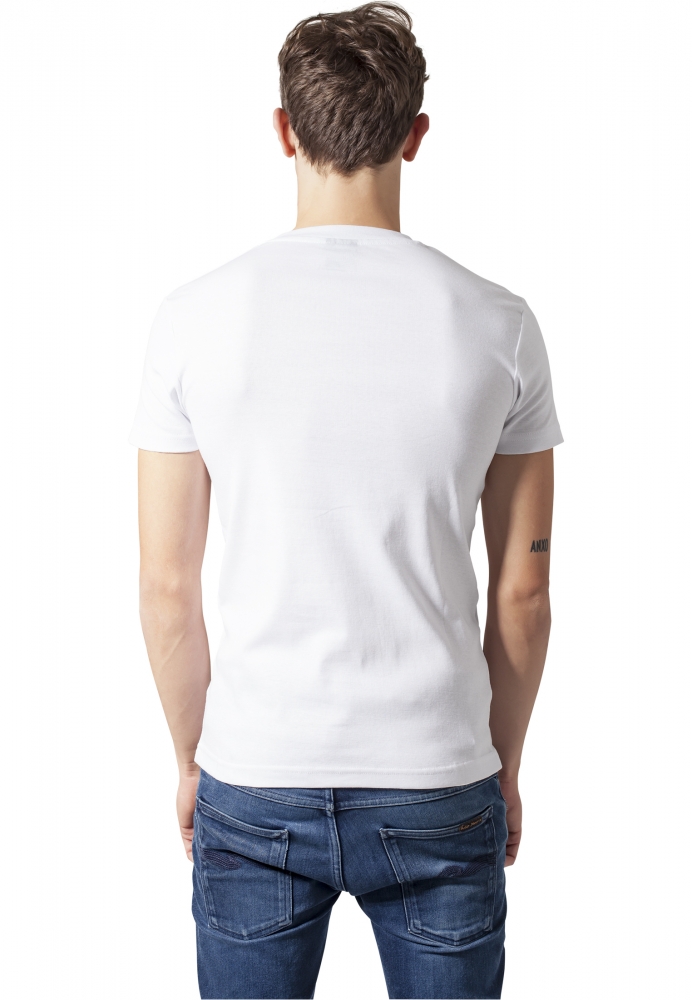 Tricou urban Henley Slim 1by1 alb Urban Classics