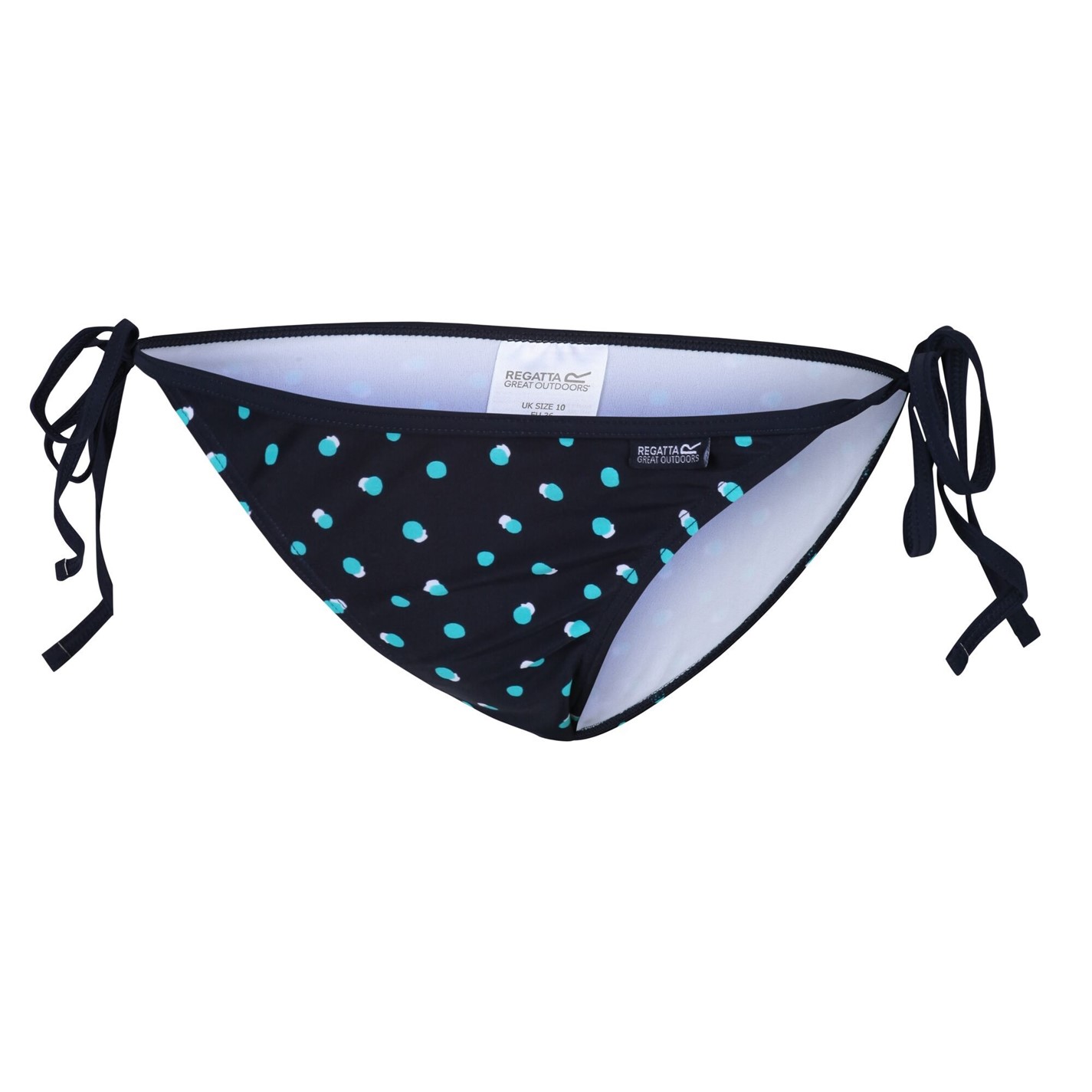 Set Costum de baie bikini Regatta Aceana String Bottoms pentru femei bleumarin buline