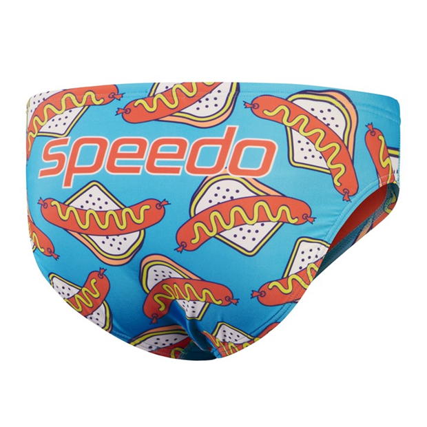 Slipi de inot 5CM Speedo Escpe pentru barbati albastru rosu