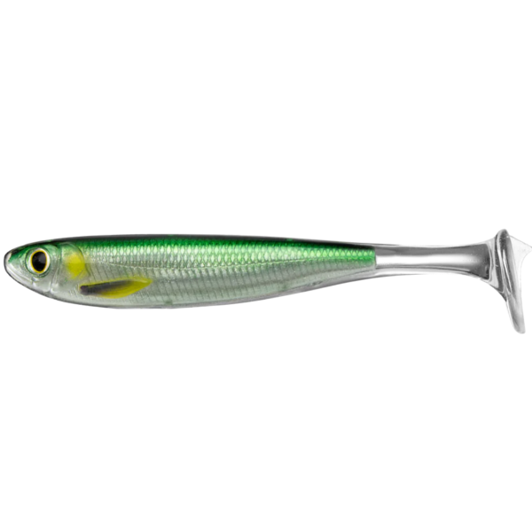 SLOW-ROLL MULLET PADDLE TAIL 12,5CM 716 argintiu LIVE TARGET