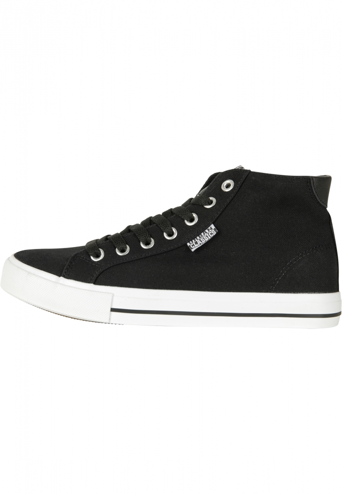 Sneaker High Top Canvas negru alb Urban Classics