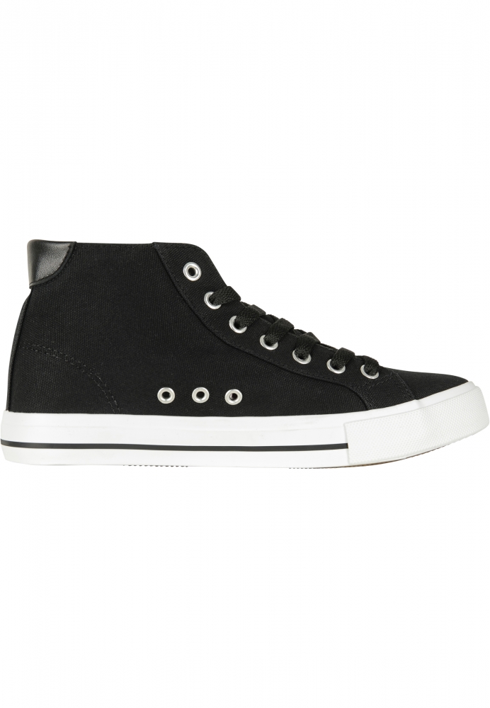 Sneaker High Top Canvas negru alb Urban Classics