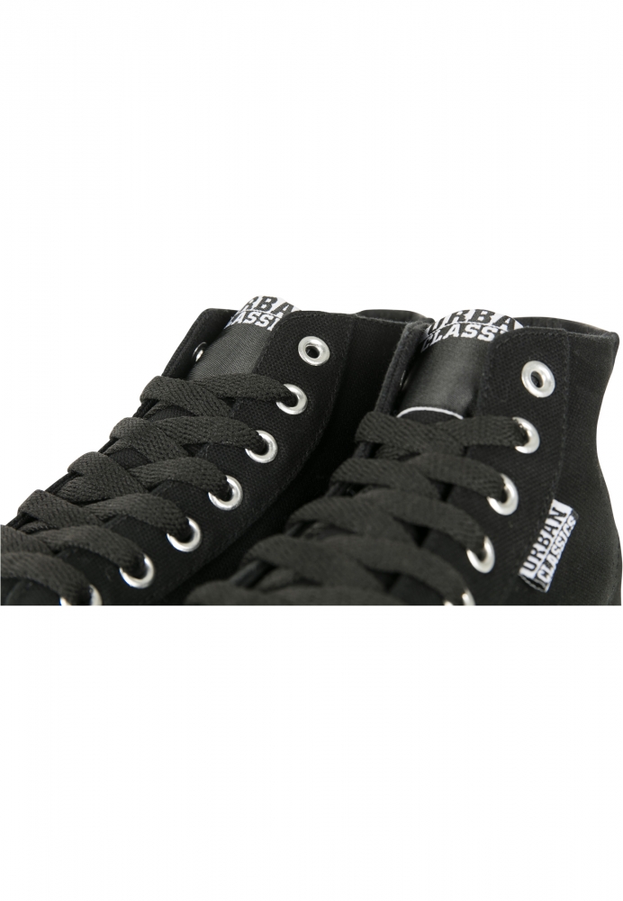 Sneaker High Top Canvas negru alb Urban Classics