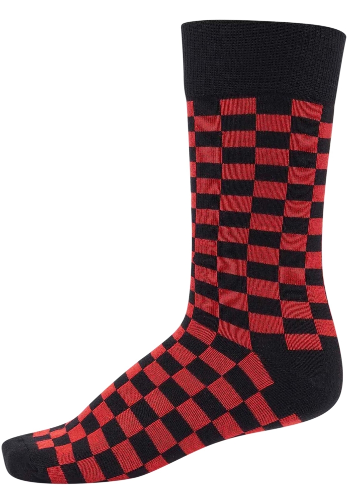 Sosete Check 5-. negru gri Urban Classics deschis alb