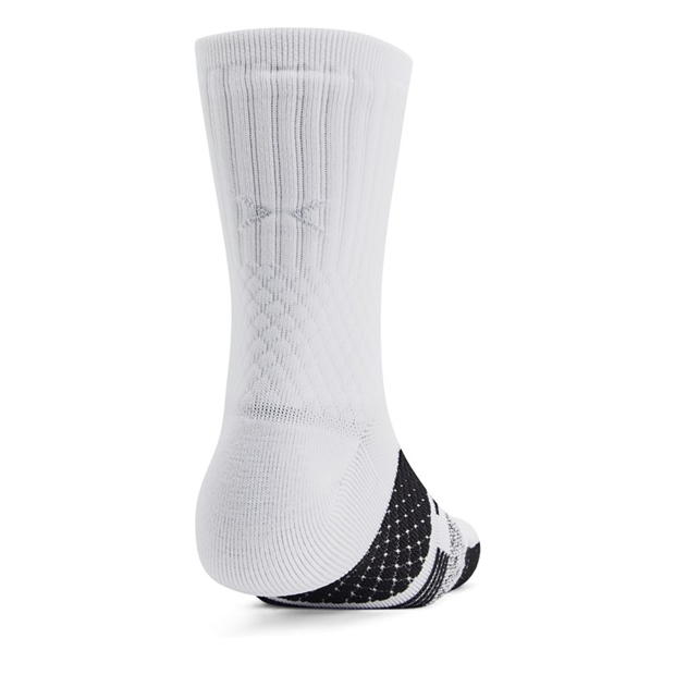 Sosete Under Armour Curry ArmourDry Playmaker Mid-Crew pentru adulti alb negru