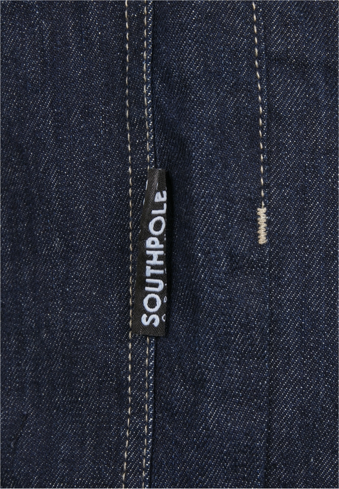 Southpole broderie Denim bleumarin albastru