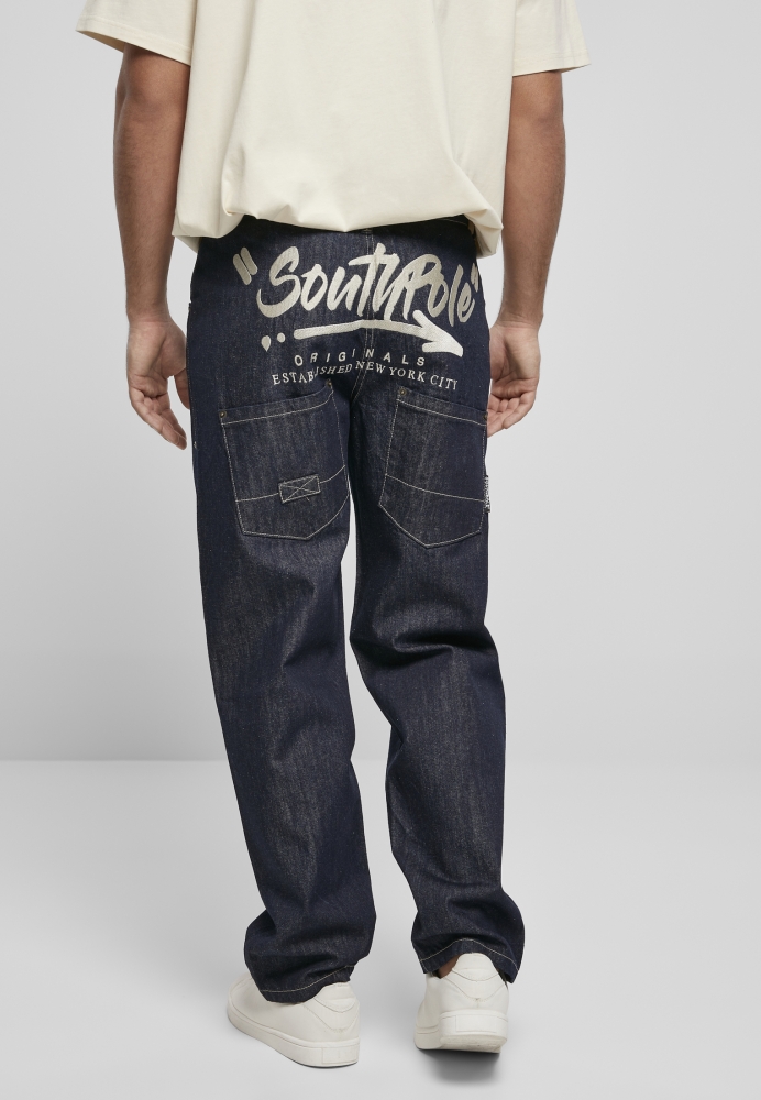 Southpole Script Denim bleumarin albastru