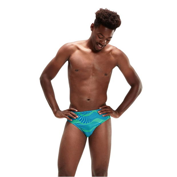 Chiloti Speedo 8 cm Club antrenament Wavespace albastru verde