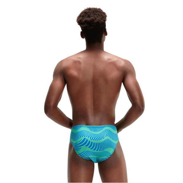 Chiloti Speedo 8 cm Club antrenament Wavespace albastru verde