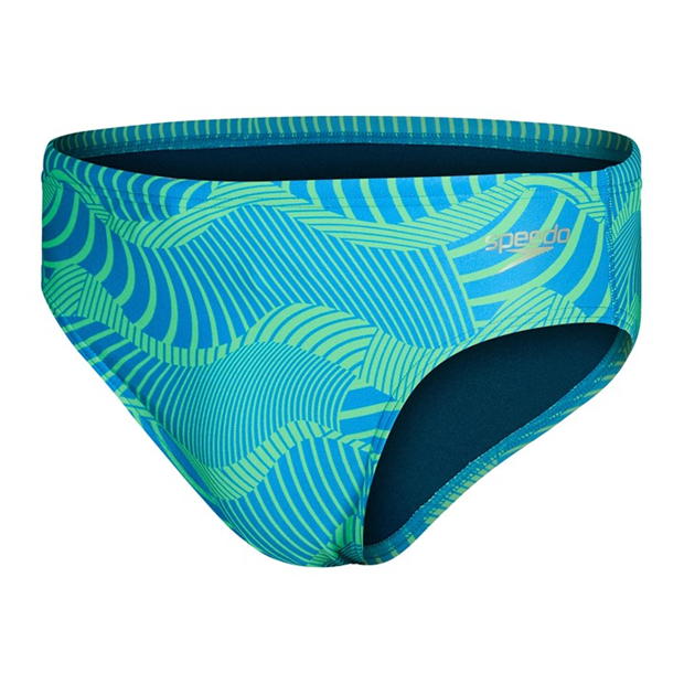 Chiloti Speedo 8 cm Club antrenament Wavespace albastru verde