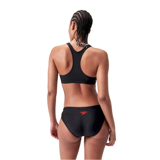 Costum de Inot Speedo Colourblock Splice 2.0 pentru femei negru rosu picton