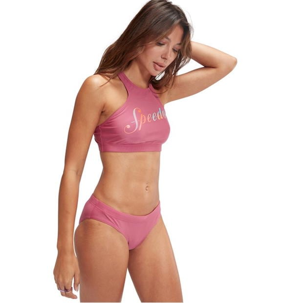 Speedo Logo Vly 2Pc femei roz