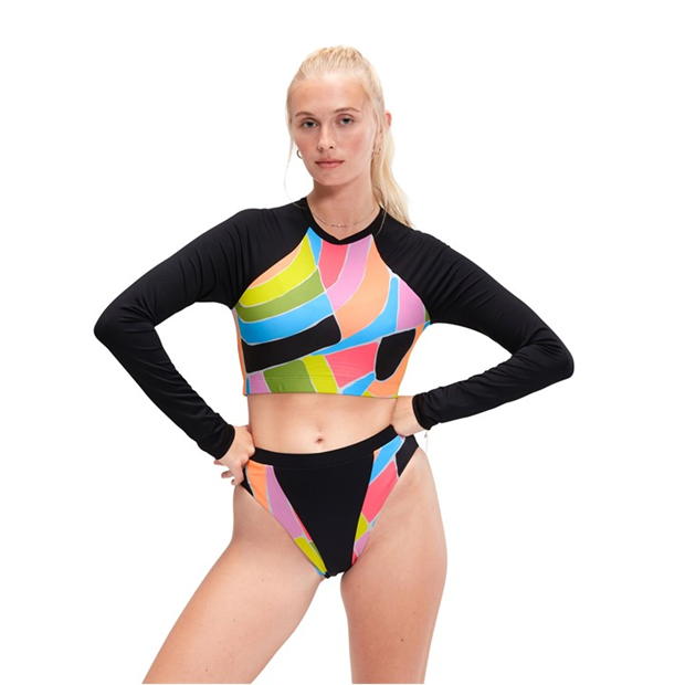 Speedo Prtd Ls CrpTp femei multicolor