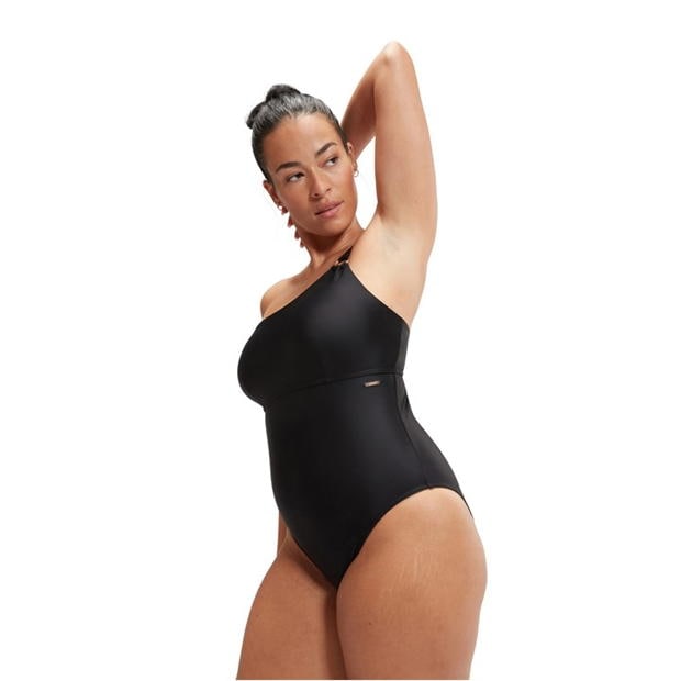 Speedo Shaping asimetric 1 Piece pentru femei negru