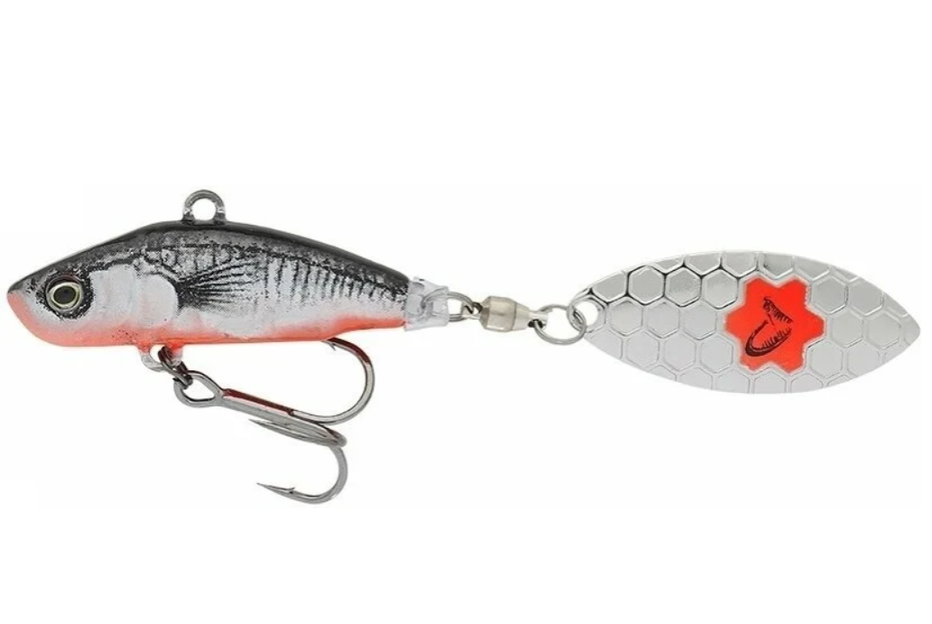 SPINNER 3D STICKLEBAIT TAILSPIN 6,5CM 9G SINKING negru rosu marime 10 SAVAGE GEAR