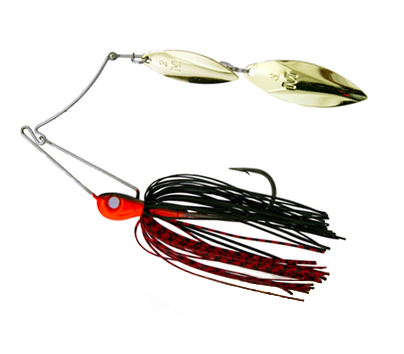 SPINNERBAIT ARM LOCK 7G negru portocaliu marime 3-0 MUSTAD