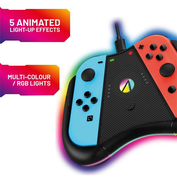 Stealth Light-Up Play & Charge Comfort Controller for Switch multicolor