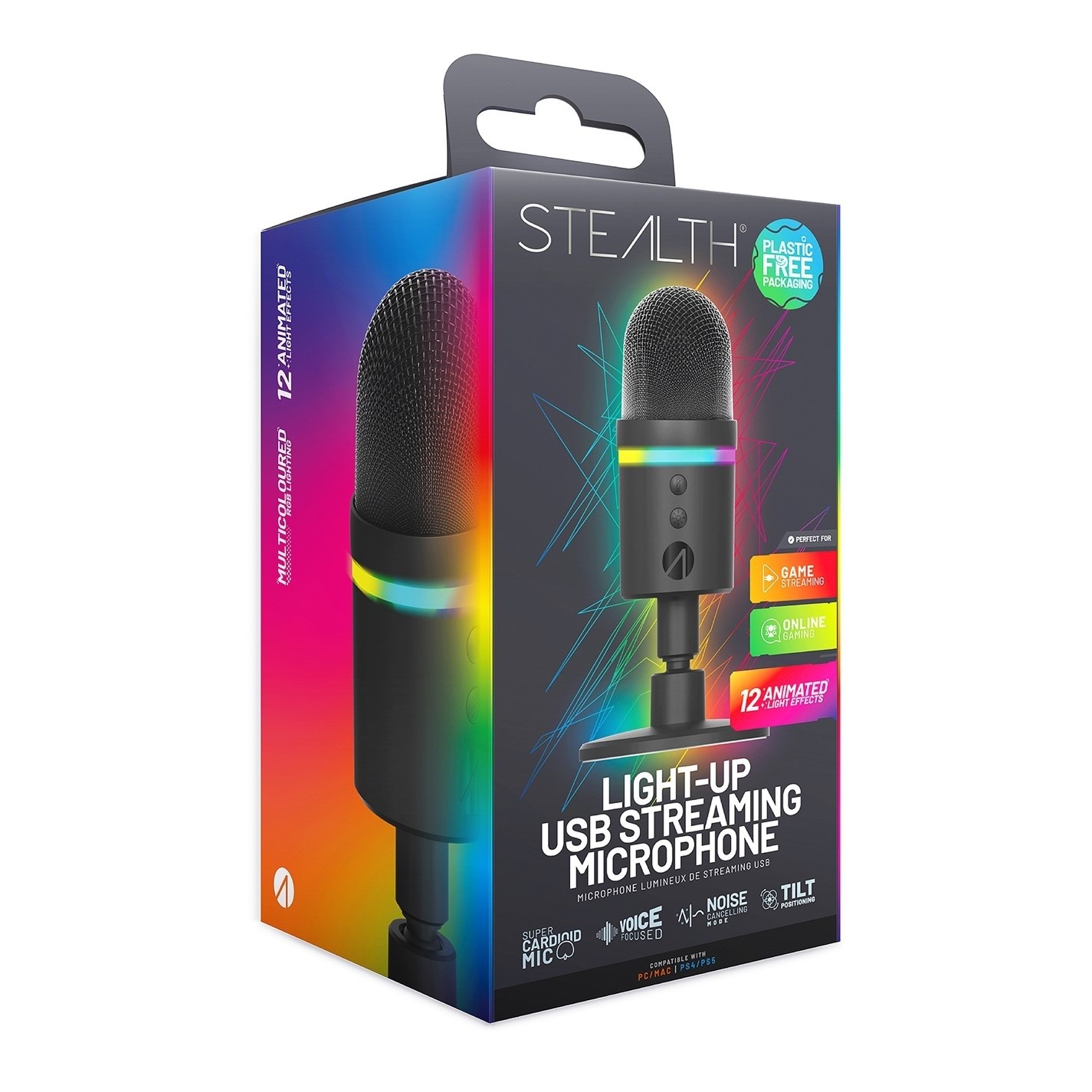 Stealth care se aprind USB Streaming Microphone multicolor