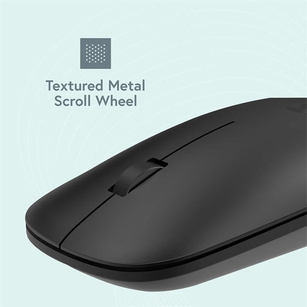 Styletech Silent Multi-Mode Bluetooth Wireless Mouse for PC & Mac - negru