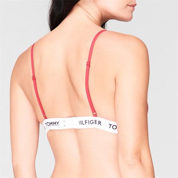 Sutien triunghi Tommy Hilfiger Organic bumbac cu captuseala rosu xcn