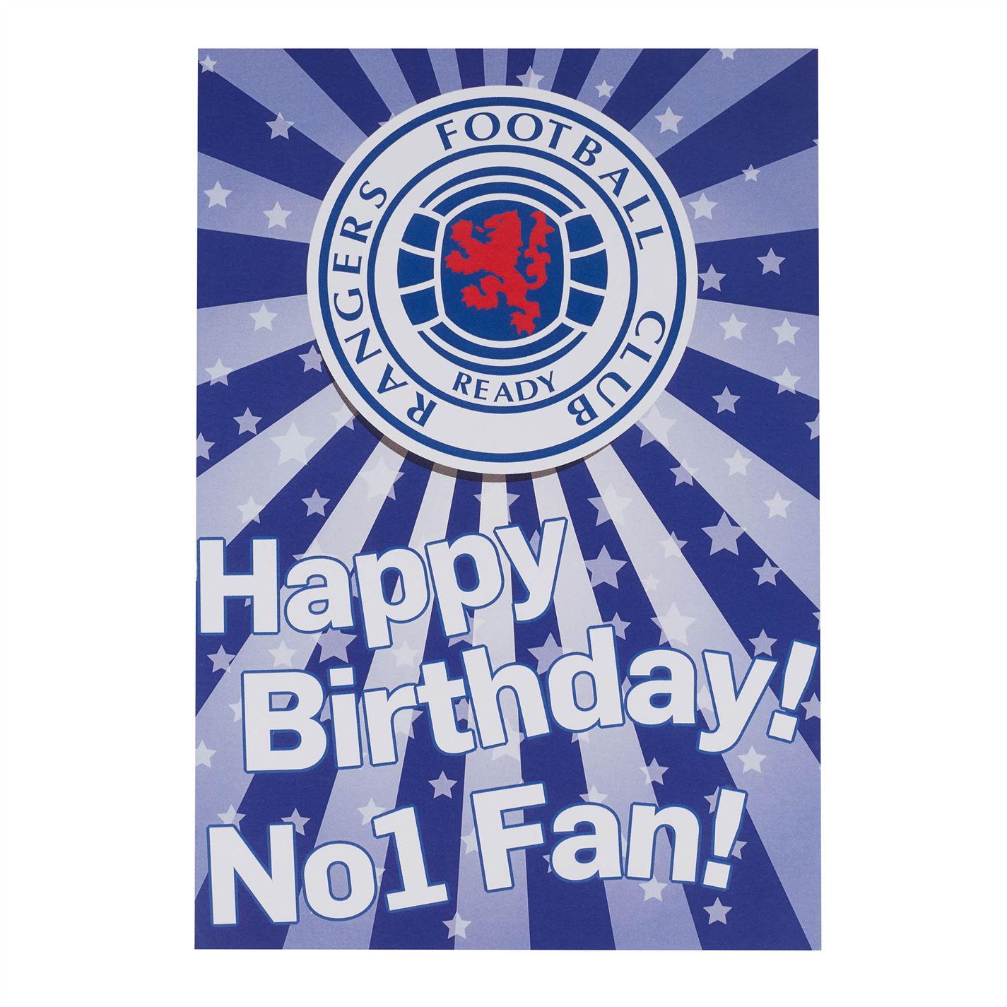 Team Rangers FC Birthday Card albastru