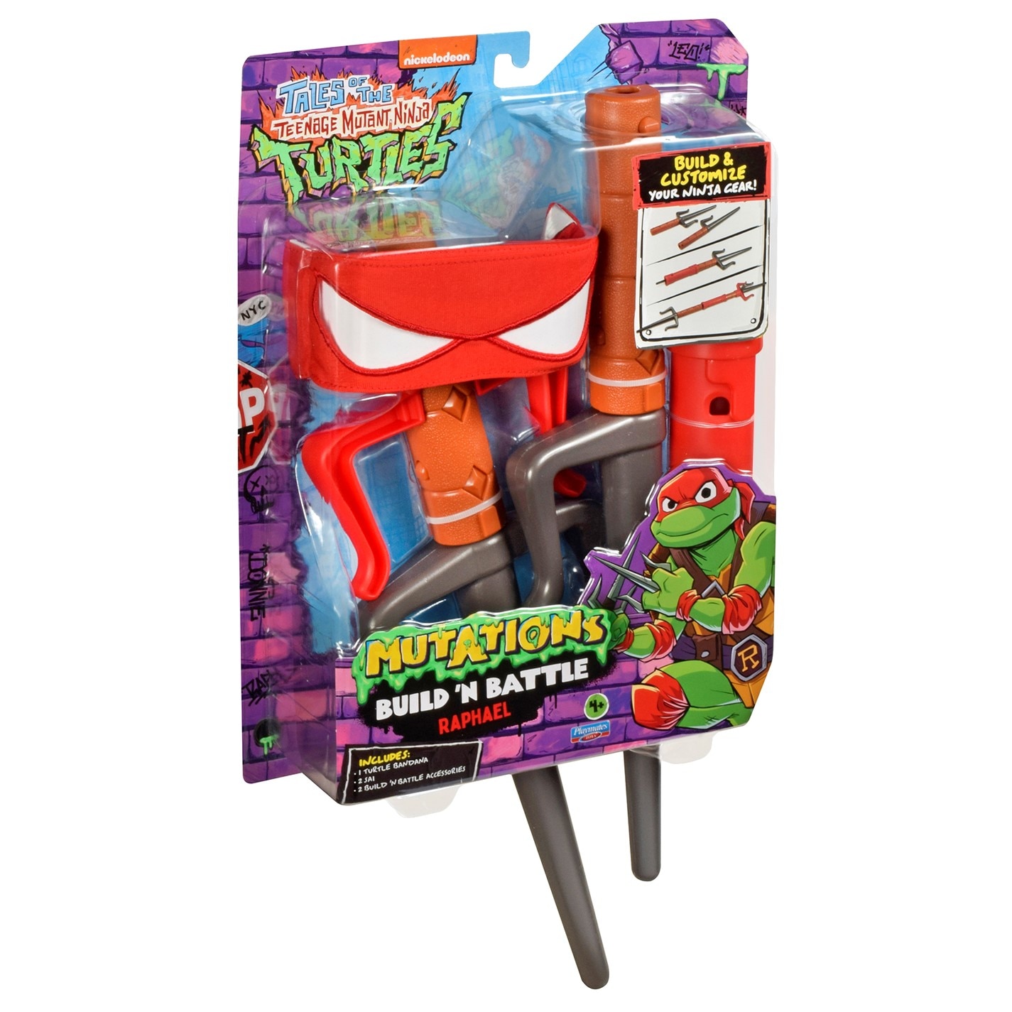 Teenage Mutant Ninja Turtles of Teenage Mutant Ninja Turtles Build N Battle Raphael Sais - Ninja Reveal Playset