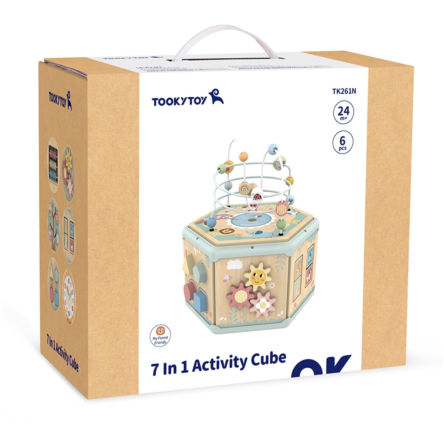 Tooky Toys 7n1 Actvty Cube Bb54 multicolor