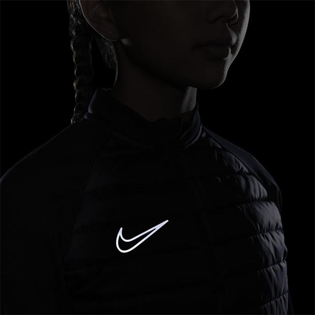 Top antrenament fotbal Nike Therma-FIT Academy Big pentru Copii negru gri