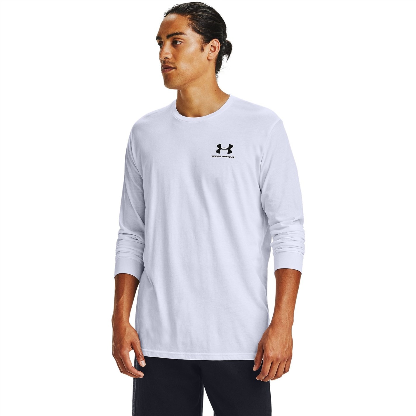 Top cu logo pe piept Under Armour alb