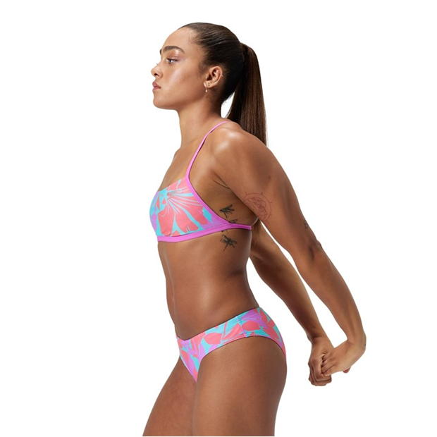 Top scurt Speedo Allover Digital Cross Back pentru femei kaluna floral