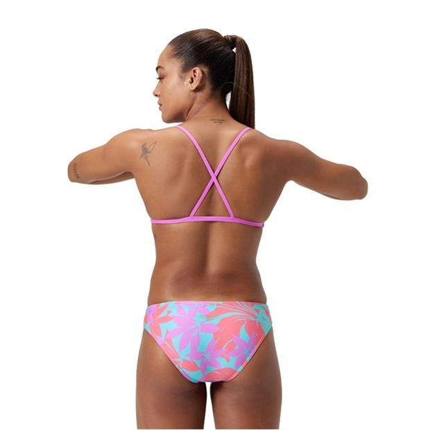 Top scurt Speedo Allover Digital Cross Back pentru femei kaluna floral