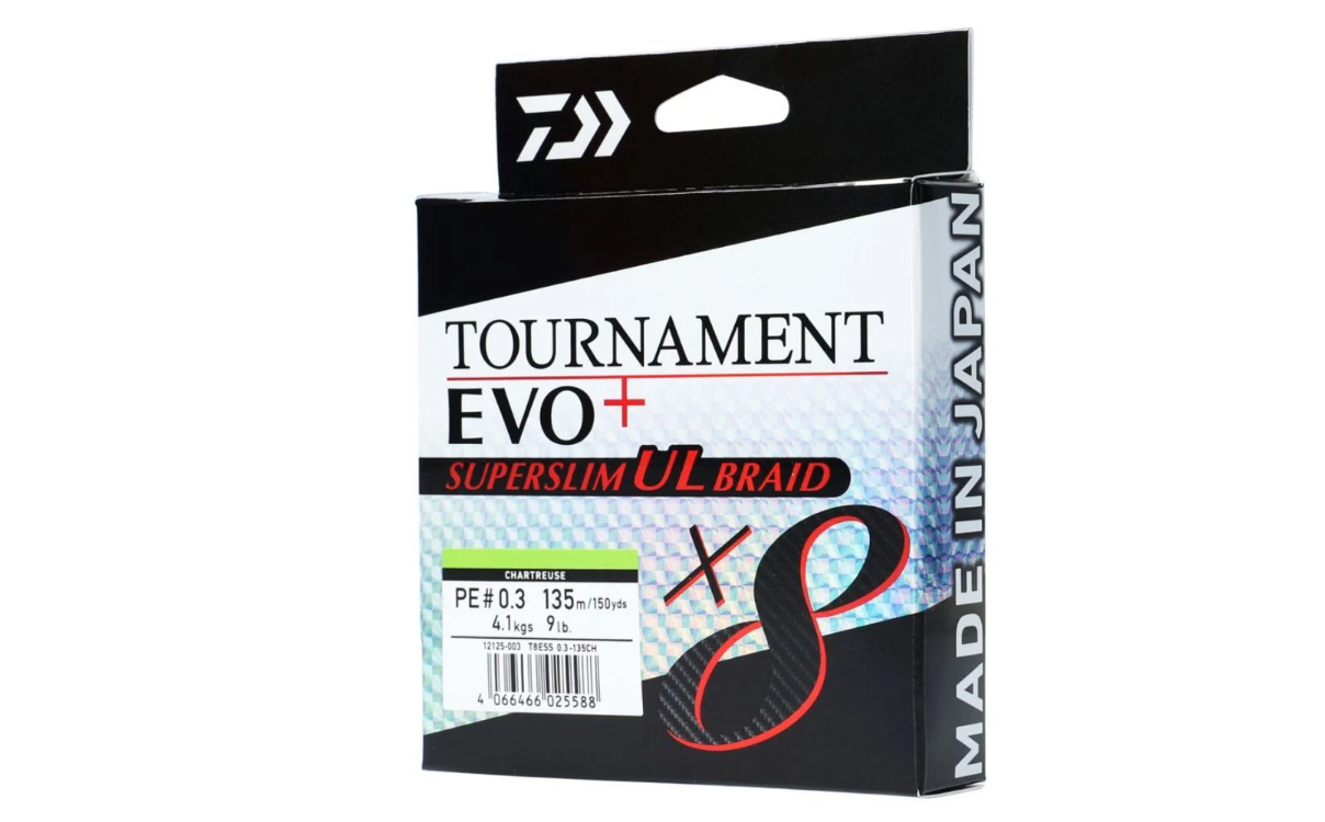 TOURNAMENT 8XBRAID EVO+ SUPER SLIM PE0.3 4,1KG 135M DAIWA