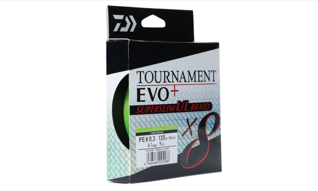 TOURNAMENT 8XBRAID EVO+ SUPER SLIM PE0.3 4,1KG 135M DAIWA