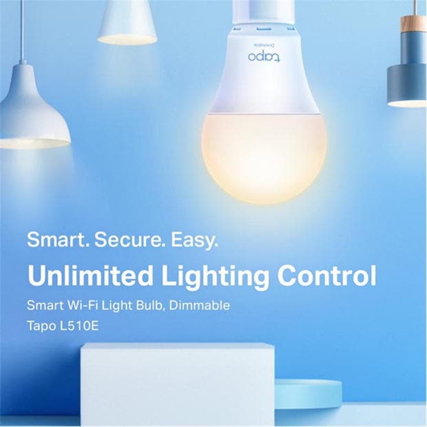 TP-Link TPLink Tapo Smart WiFi Light Bulb Dimmable E27 alb