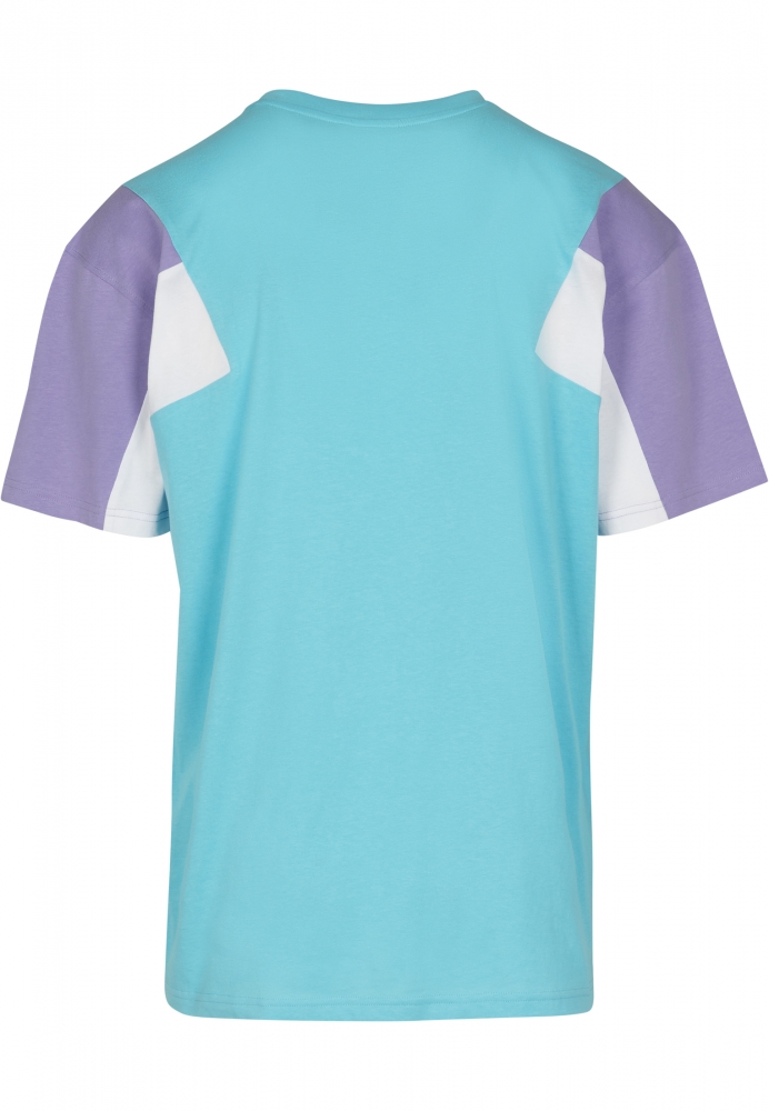 trei culori Tee albastru aqua Urban Classics mov alb