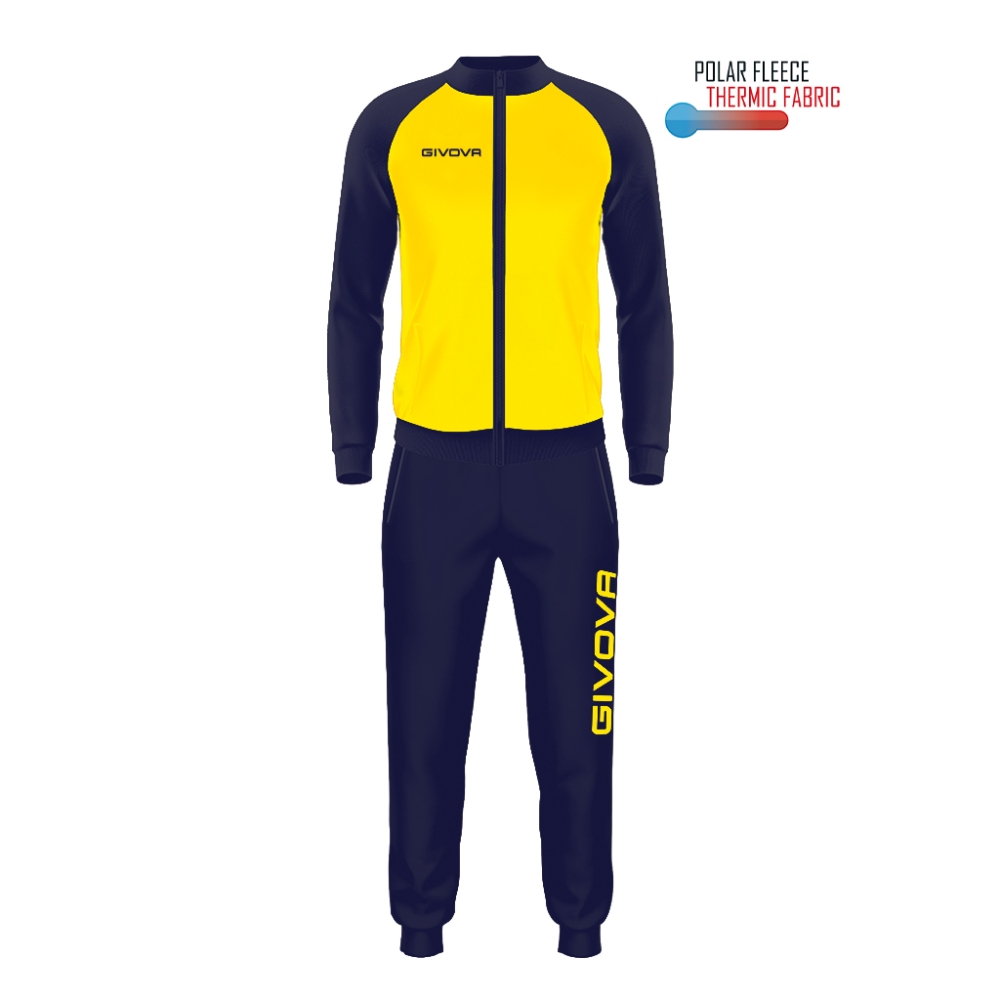 Trening sport TUTA CUBA POLARFLEECE Givova galben bleumarin