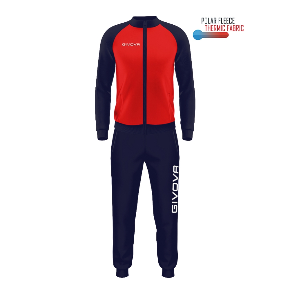 Trening sport TUTA CUBA POLARFLEECE Givova rosu bleumarin