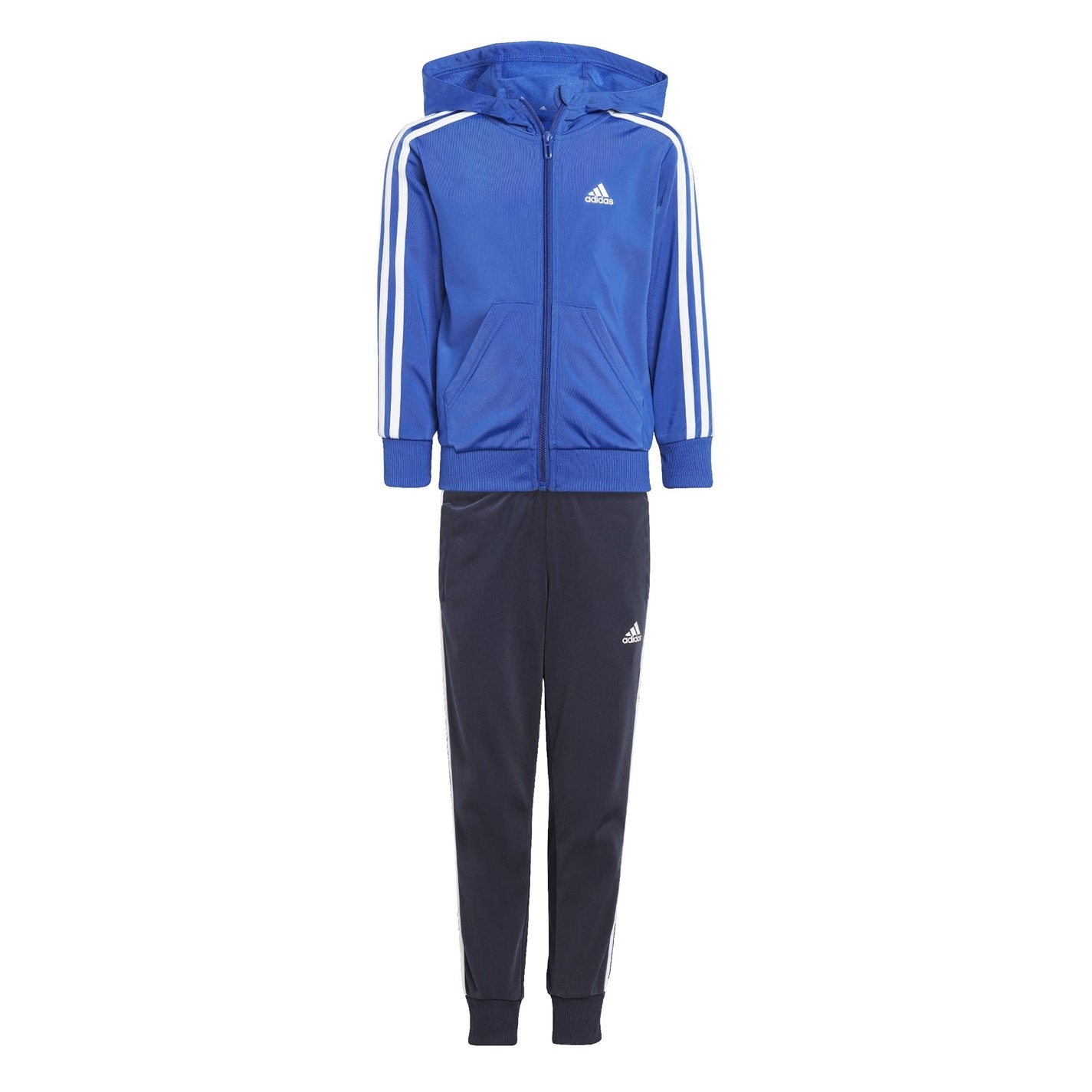 Treninguri adidas cu dungi Poly bleumarin alb