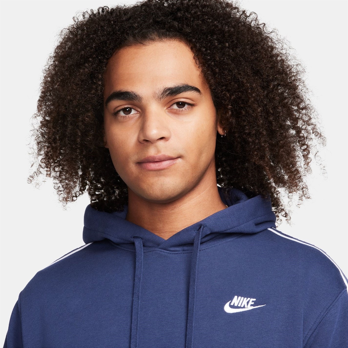 Treninguri Nike Club Fleece imprimeu Graphic cu gluga pentru Barbati bleumarin alb